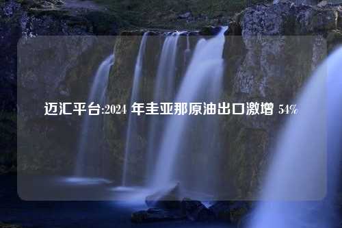 迈汇平台:2024 年圭亚那原油出口激增 54%